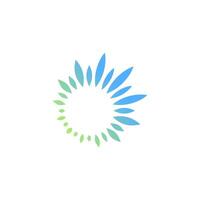 Leaf dynamic transition of size and light of the logo, forming a circle vector