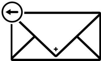 icon mail message outgoing envelope flat style icon vector
