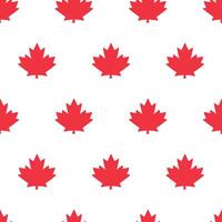 Maple leaf pattern. Hand drawn illustration. Flat design on white background. vector