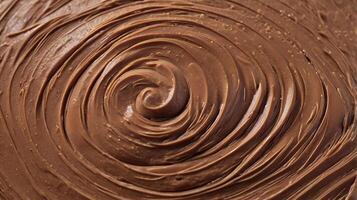 Creamy Brown Chocolate Fudge Swirl Texture Background photo