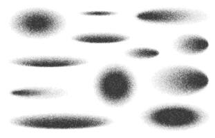 Oval and circle noise grain shadows effect vector