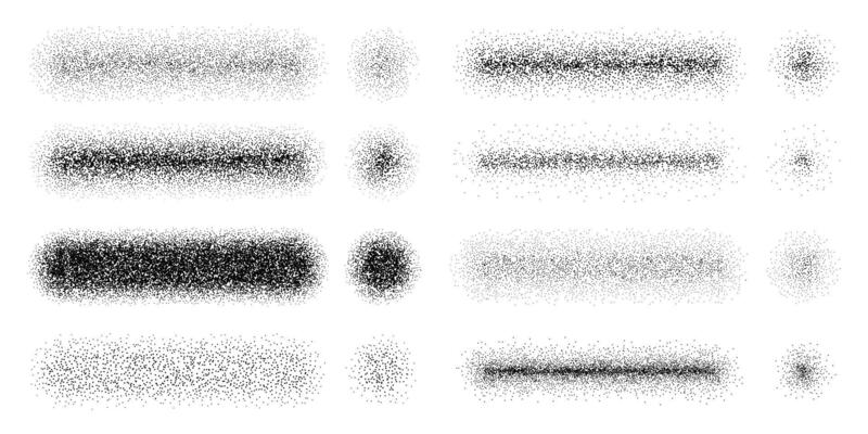Stipple noise grain brushes, spray strokes texture