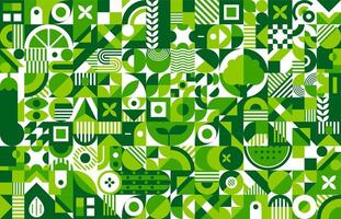 Environment ecology background, geometric pattern vector