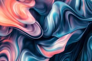 A vibrant abstract swirl pattern featuring neon and pastel hues that creates a dynamic sense of movement and depth for any background photo
