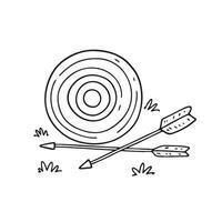 A target resting beside a pointing sticks vector