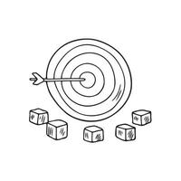 A target with toy blocks arranged in circles vector