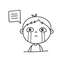 Tears dripping from eyes beside a memo vector