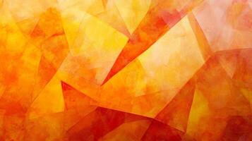 Warm abstract geometric pattern with shades of orange and yellow, creating a modern aesthetic perfect for contemporary design photo