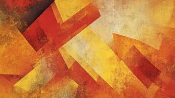 A vibrant abstract geometric pattern featuring warm shades of orange and yellow, perfect for modern artistic projects or interior decor photo