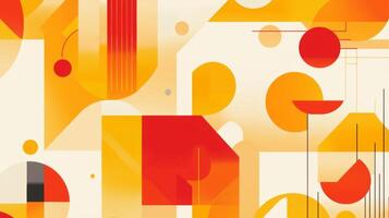 Dynamic abstract geometric pattern featuring warm shades of orange and yellow, creating a modern and inviting atmosphere for contemporary design photo