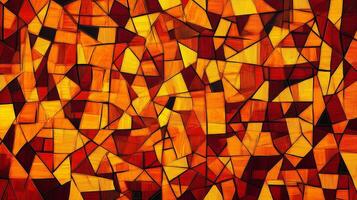 An abstract geometric pattern featuring warm shades of orange and yellow, showcasing a modern design with a vibrant visual appeal photo