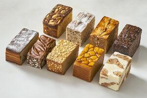 Artisan bread slices artfully displayed to inspire culinary creativity and elevate bakery presentations photo