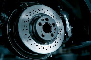 High performance braking system featuring advanced front wheel brake mechanics for sports cars showcased in detail photo