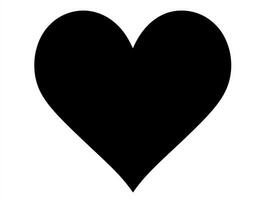 A striking black heart shape on a white background evokes emotion and simplicity in design art photo