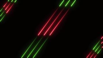 Abstract colorful neon lights moving down animation isolated on Black Background video