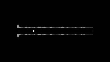 Digital audio waveform spectrum podcast animation isolated on black background video
