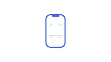 QR code, phone scanning to pay on a smartphone animation isolated on white background video