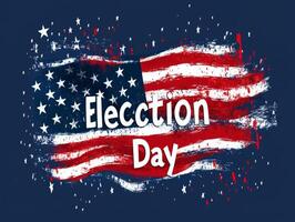 Celebrating Election Day with vibrant American flag graphics and festive stars and stripes backdrop photo