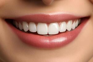 Dental cleaning and whitening procedure focusing on oral health and hygiene with a bright smile showcased in a dental office setting photo