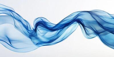 Flowing blue fabric waves creating a tranquil and elegant atmosphere for design projects and creative backgrounds photo