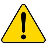 Triangular Warning Sign with Exclamation Mark. General Alert Symbol vector