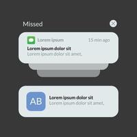 Push notification template mockup stock illustration vector