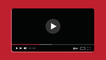 Player with play button on the web. stock illustration. Eps 10 vector