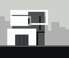 Modern Minimalist Architecture. Clean Lines and Forms in Architecture. Stock Illustration vector