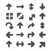 Arrow Icons Set Directional Navigation and Symbols vector