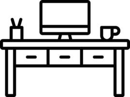 Desktop Table Icon vector