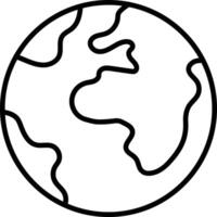 Earth Line Icon vector
