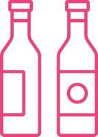 Wine Bottles Line Icon vector