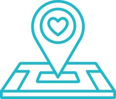 Wedding Location Line Icon vector