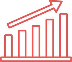 Bar Chart Line Icon vector