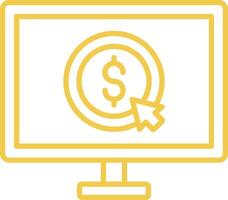 Pay Per Click Line Icon vector