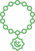 Tasbih Line Icon vector