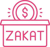 Zakat Line Icon vector