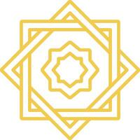 Rub el Hizb Line Icon vector