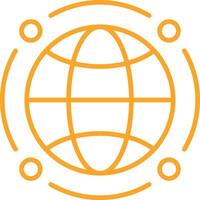 Global Connection Line Icon vector