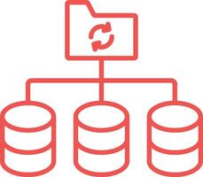 Backup Line Icon vector