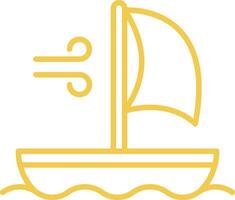 Sailboat Line Icon vector