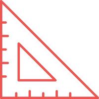 Triangular Ruler Line Icon vector