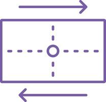 Rectangle Line Icon vector
