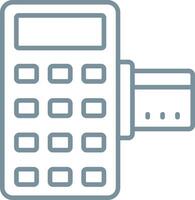 Post Terminal Line Icon vector