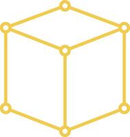 Cube Line Icon vector