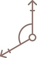 Reflex Angle Line Icon vector