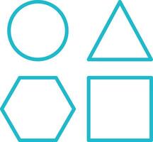 Geometrical Shapes Line Icon vector