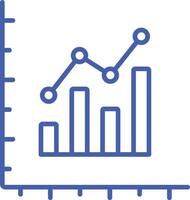 Bar Graph Line Icon vector