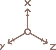 Coordinate Axis Line Icon vector