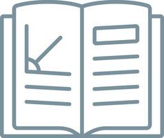 Open Book Line Icon vector